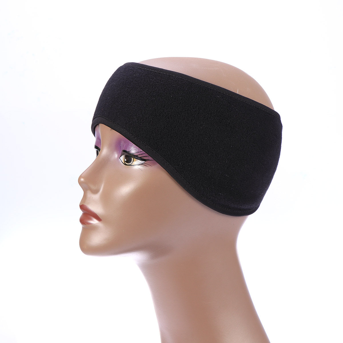 Fleece Ear Warmer Band - Unisex Black Ear Warmer Winter Headband