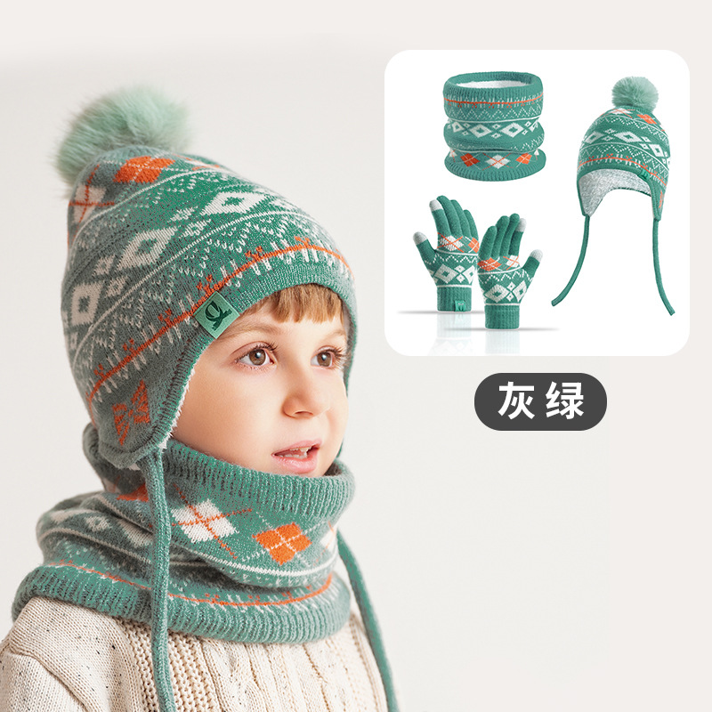 Knit Beanie Hat Warm - Kids Winter Knitted Beanie Hat Scarf