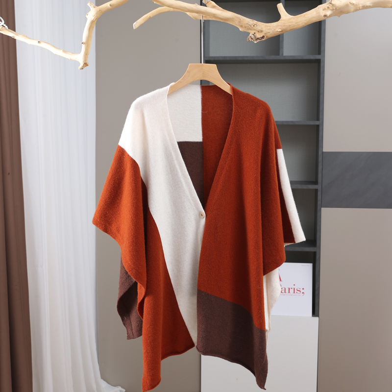 Wool Scarf Men - 100% Wool Knitted Shawl Cloak New