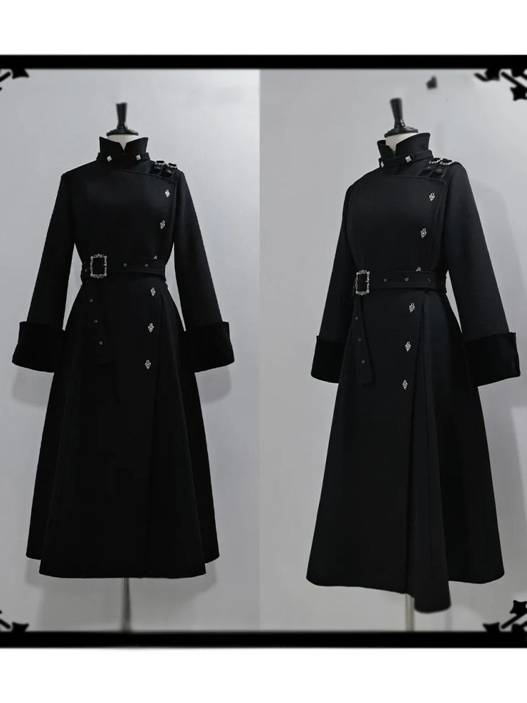 2025 Winter Gothic Belted Slim - đánh giá và giá Wool Coat Peacoat