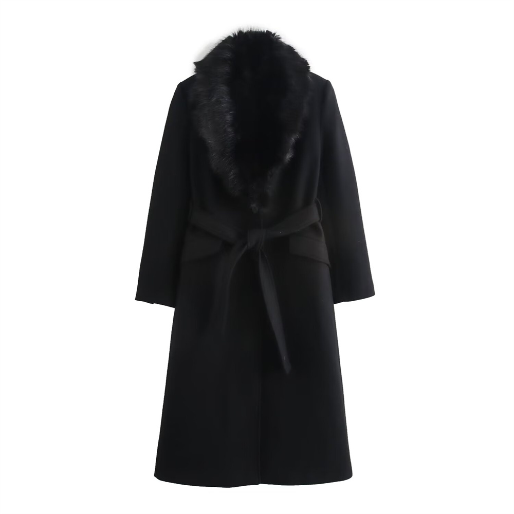 Women's Belt Warm Fur Collar C - đánh giá và giá Wool Coat Peacoat