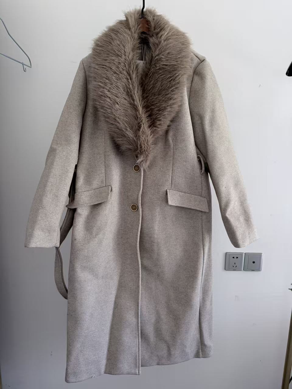 Women's Belt Warm Fur Collar C - đánh giá và giá Wool Coat Peacoat