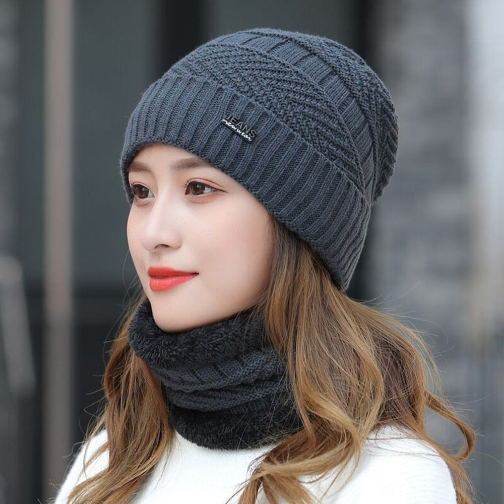 Warm Soft Fleece Knitted Hat B - đánh giá và giá Knit Beanie Hat Warm