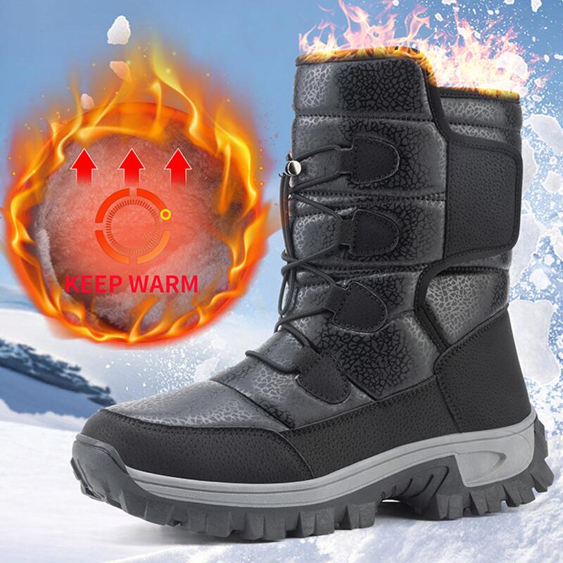 New Warm Men Plush Snow Boots  - đánh giá và giá Waterproof Winter Boot