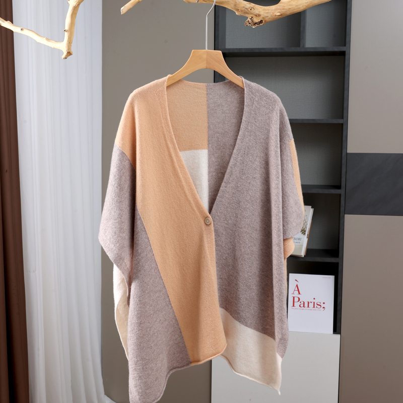 100% Wool Knitted Shawl Cloak  - đánh giá và giá Wool Scarf Men