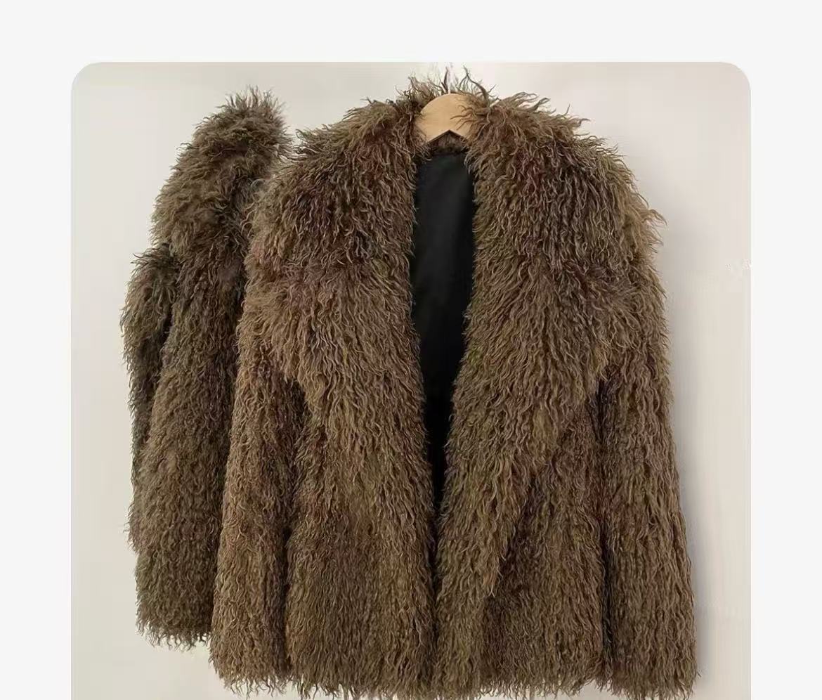 Fur Coats Women Autumn Winter  - đánh giá và giá Wool Coat Peacoat