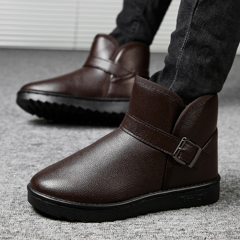 Simple Buckle Design Men's Fle - đánh giá và giá Waterproof Winter Boot