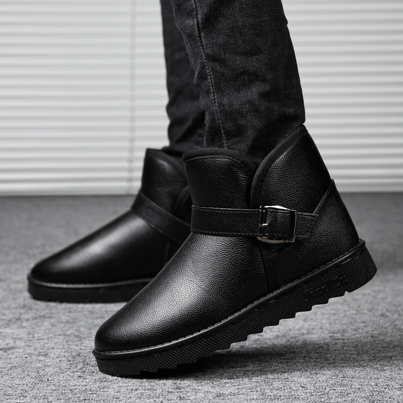 Simple Buckle Design Men's Fle - đánh giá và giá Waterproof Winter Boot